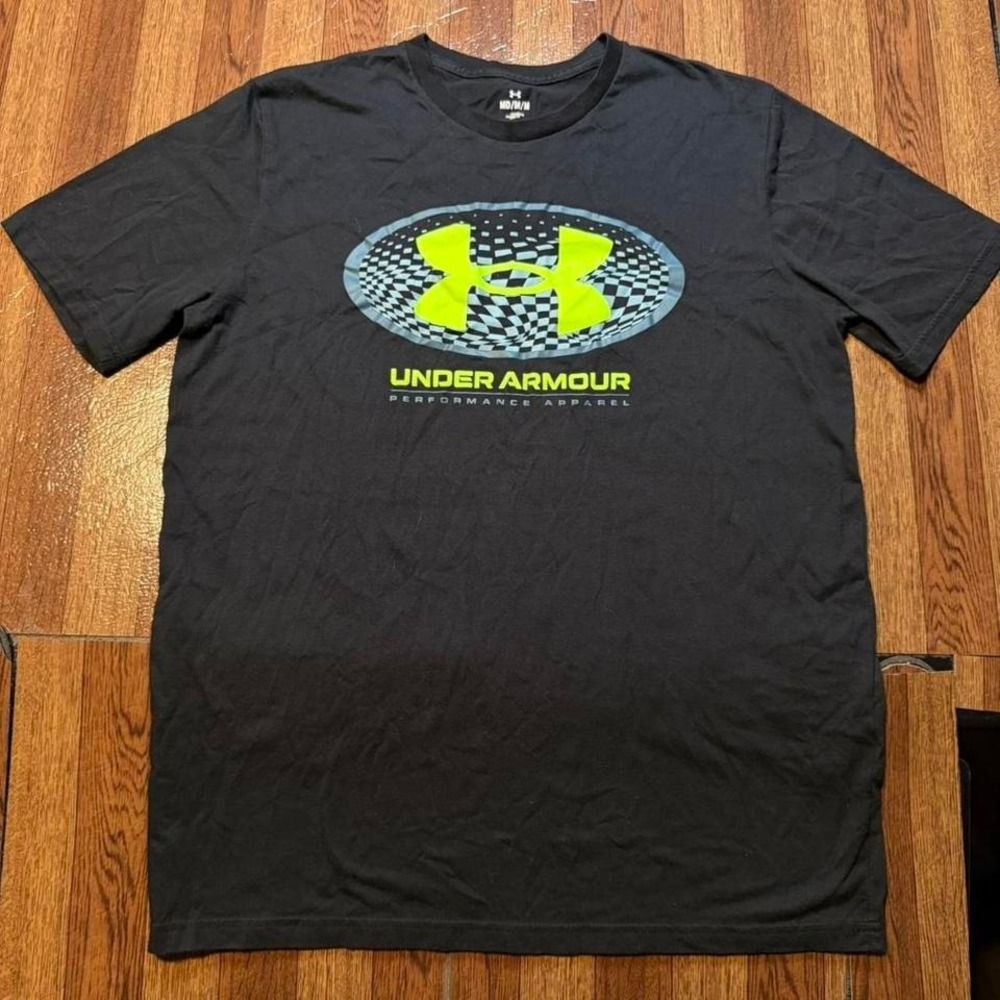 Under Armour Black Retro Tech Sportswear Running Train Shirt Medium